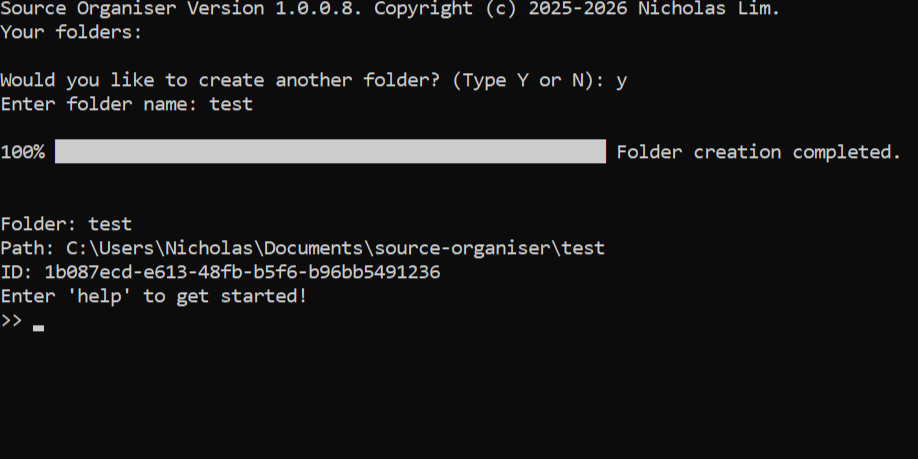 Source Organiser